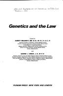 Cover of: Genetics and the Law, I
