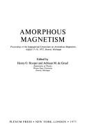 Cover of: Amorphous Magnetism by H. Hooper, H. Hooper