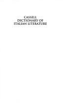 Cover of: Cassell Dictionary Italian Literature