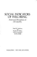 Cover of: Social indicators of well-being by Frank M. Andrews