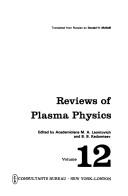 Cover of: Reviews of Plasma Physics by M. A. Leontovich