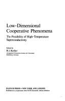 Low-dimensional cooperative phenomena by Nato Advanced Study Institute on Low-dimensional Cooperative Phenomena Starnberg, Ger. 1974.