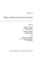 Cover of: Handbook of Psychopharmacology, Volume 13: Biology of Mood and Antianxiety Drugs