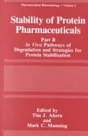 Stability of protein pharmaceuticals by Mark C. Manning