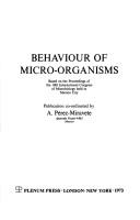 Cover of: Behavior of Microorganisms | A. Perez-Miravete