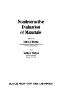 Cover of: Nondestructive evaluation of materials by Sagamore Army Materials Research Conference Raquette Lake, N.Y. 1976.