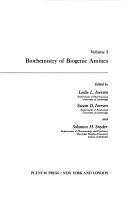 Cover of: Handbook of Psychopharmacology (Section I: Basic Neuropharmacology) Vol. 3: Biochemistry of Biogenic Amines