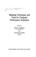 Cover of: Modeling techniques and tools for computer performance evaluation