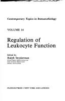 Regulation Leukocyte Func (Comprehensive Treatise of Electrochemistry) by Snyderman