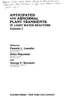 Anticipated and Abnormal Plant Transients in Light Water Reactors by Pamela L. Lassahn