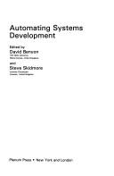 Cover of: Automating systems development by International Conference on Computer-Based Tools for Information Systems Analysis, Design and Implementation (1987 Leicester, England)