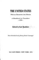 Cover of: The United States, With an Excursion into Mexico: A Handbook for Travelers, 1893