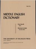Cover of: Middle English Dictionary by Robert E. Lewis