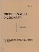 Cover of: Middle English Dictionary (Volume Q.1)