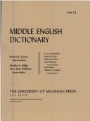 Cover of: Middle English Dictionary (Volume T.2) by Robert E. Lewis