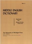 Cover of: Middle English Dictionary (Volume C.1)