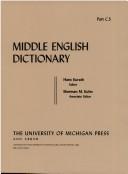 Cover of: Middle English Dictionary (Volume C.5)