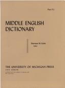 Cover of: Middle English Dictionary (Volume P.3) by Robert E. Lewis