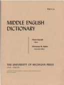 Cover of: Middle English Dictionary (Volume C.6)