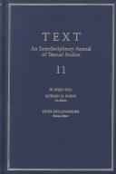 Cover of: TEXT: An Interdisciplinary Annual of Textual Studies, Volume 11 (TEXT: An Interdisciplinary Annual of Textual Studies)