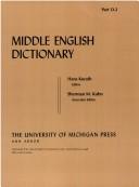 Cover of: Middle English Dictionary (Volume D.2) by Robert E. Lewis