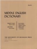 Cover of: Middle English Dictionary (Volume R.3)