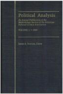 Cover of: Political Analysis by James A. Stimson, James A. Stimson