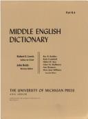 Cover of: Middle English Dictionary (Volume R.4)