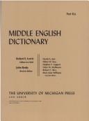 Cover of: Middle English Dictionary (Volume R.6)