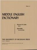 Cover of: Middle English Dictionary (Volume L.1)