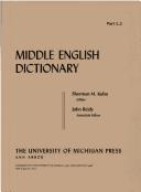 Cover of: Middle English Dictionary (Volume L.2)