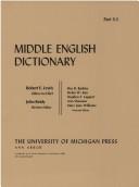 Cover of: Middle English Dictionary (Volume S.3) by Robert E. Lewis