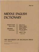 Cover of: Middle English Dictionary (Volume S.4)
