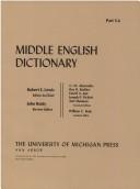 Cover of: Middle English Dictionary (Volume S.6) by Robert E. Lewis