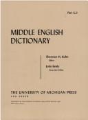 Cover of: Middle English Dictionary (Volume G.3)