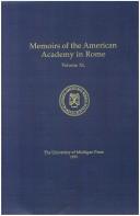 Cover of: Memoirs of the American Academy in Rome: Volume XL (The Memoirs of the American Academy in Rome)