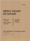Cover of: Middle English Dictionary (Volume S.15)