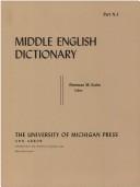 Cover of: Middle English Dictionary (Volume N.3)