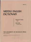 Cover of: Middle English Dictionary (Volume I.2)