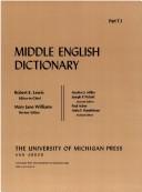 Cover of: Middle English Dictionary (Volume T.1)