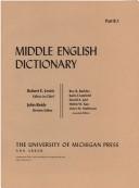 Cover of: Middle English Dictionary (Volume R.1)