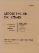 Cover of: Middle English Dictionary (Volume S.9) by Robert E. Lewis