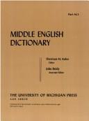 Cover of: Middle English Dictionary (Volume M.3)