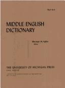 Cover of: Middle English Dictionary (Volume M.4)