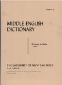 Cover of: Middle English Dictionary (Volume M.6)