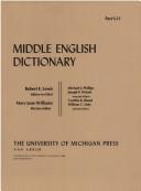 Cover of: Middle English Dictionary (Volume S.11)