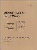 Cover of: Middle English Dictionary (Volume S.12)