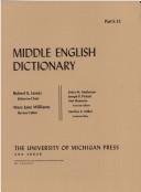 Cover of: Middle English Dictionary (Volume S.13)