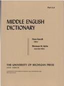Cover of: Middle English Dictionary (Volume A.4)