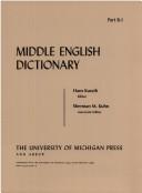 Cover of: Middle English Dictionary | Robert E. Lewis